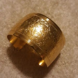 Gold cuff bracelet